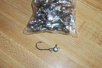 100 1/32 Oz.  MINNOW HEAD SPIKE JIG HEADS  #2 BRONZE HOOKS CRAPPIE WALLEYE • $15.99