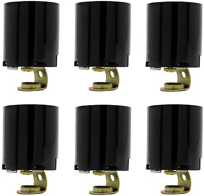 6 Pack - Keyless Lamp Sockets Medium Base E26 Edison Lamp Socket Replacement • $9.99