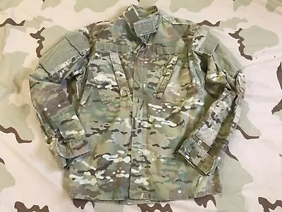 US ARMY COAT MULTICAM COMBAT UNIFORM SHIRT FLAME RESISTANT Medium X-LONG USED • $21.95