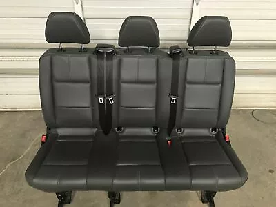 16-17-18-19 Mercedes Benz Metris Van Aftermarket Black Leather 3-Pass Bench Seat • $895