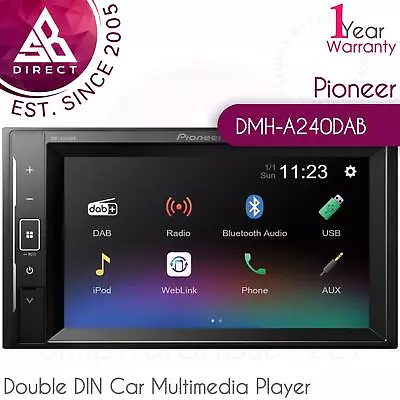 Pioneer DMH-A240DAB Double DIN Car Multimedia Player│Bluetooth│Radio│USB│Aux • $548.94