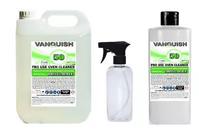 Vanquish 50 Strong Industrial Oven Hob Griddle Pro Cleaner / Sprayer 1 / 5 Litre • £10.50