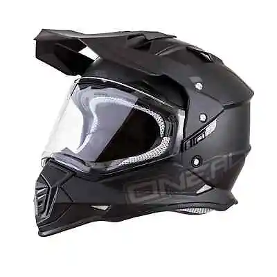 Open-Box O'Neal Sierra II Dual Sport Offroad Helmet Flat Black Small 0817-502 • $119.99