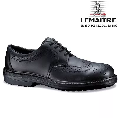 Mens S3 Executive Leather Brogue Smart Work Composite Toe Cap Safety Shoes SZ • £24.95