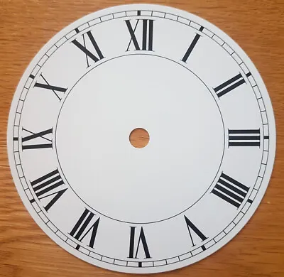 £9.55 • Buy NEW - 5 Inch Clock Dial Face - White - 127mm Roman Numerals - DL17