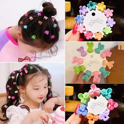 10pcs Candy Color Flower Hair Clip Claw Women Girls Children Hair Accessories • $1.29