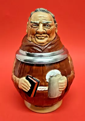 Old German Reinhold Merkelbach Pottery Lidded Monk Character Beer Stein .5L  • $49.95