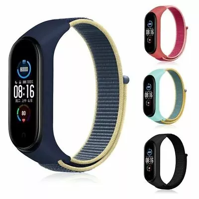 For Xiaomi Mi Band 6 5 4 3 Nylon Sport Loop Watch Strap Belt Wristband Bracelet • $11.99