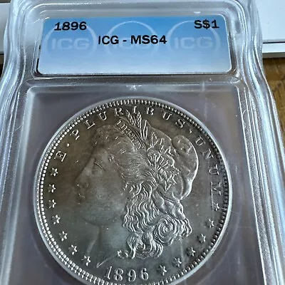 1896 Morgan Silver Dollar  MS64 ICG 2888430401 Looks 2 Nice For A MS 64 • $100