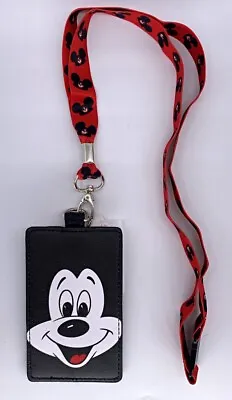 Disney Loungefly Mickey Mouse Club Ears Hat ID Badge Card Holder Lanyard • $20.99