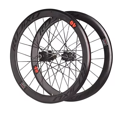 $303.47 • Buy Pro V Brake / Disc Brake 406/451 Folding Bike Wheelset Flat Spokes Aluminum Rim