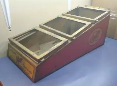 Vintage Eisenlohr's Cinco Cigars Metal Retail Display Case Box - Great Patina • $279.99