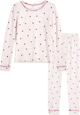 Laura Ashley Girls Small Thermal Underwear Set - 2 Piece Warm Long Sleeve Shirt • £12.06