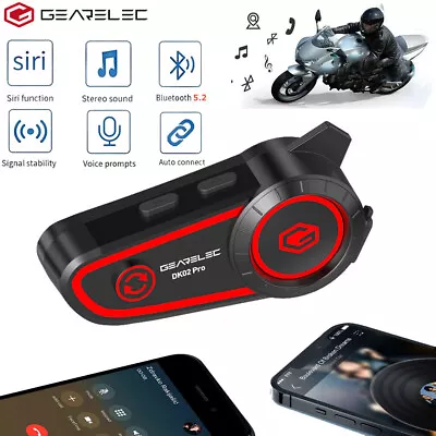 Motorcycle Helmet Bluetooth 5.2 Intercom Headset 2 Riders Communication System • $36.99
