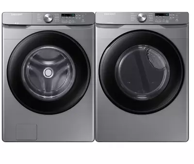 Samsung WF45T6000AP Washer & DVE45T6000P Dryer Side-By-Side Set PLATINUM • $1349.99