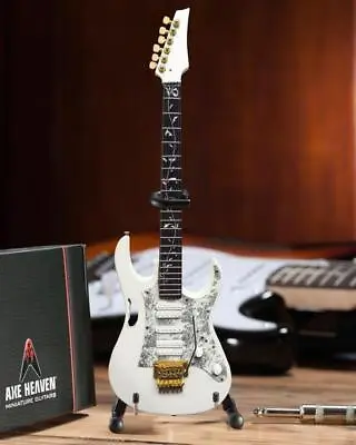 AXE HEAVEN Steve Vai Signature White JEM Miniature Guitar Display Gift • $34.64