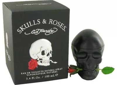 Ed Hardy SKULLS AND ROSES   3.4 Oz EDT For Men New • $22.88