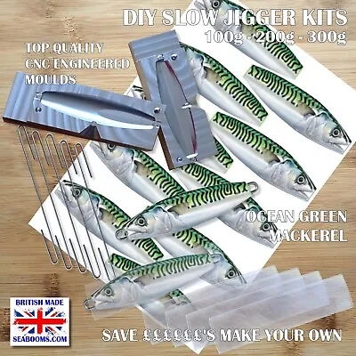 £3.75 • Buy Slow Jig CNC Lure Moulds 100g 200g 300g Realfish Skinned Jigs Easy To Make DIY 5