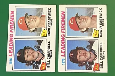 1977 Topps #8 Leading Firemen/Bill Campbell/Rawly Eastwick - VG - Both Of Them • $1