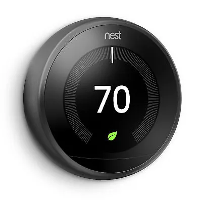 SEALED Black Matte Google Nest 3rd Gen Programmable Thermostat T3016US • $165