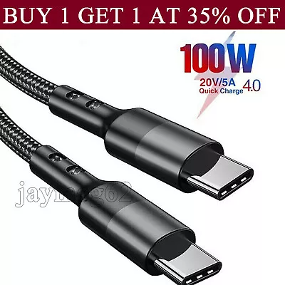 £3.82 • Buy USB C To USB C Fast Charger PD 100W Dual Type C Charging Data Sync USB Cable
