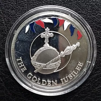 Falkland Islands 1952-2002 Silver Proof 50 Pence Coin ~ Queen's Golden Jubilee • £22.22