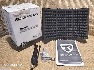 Rockville RMF1 Microphone Isolation Shield W/ Sound Dampening Foam+Shockmount • $19