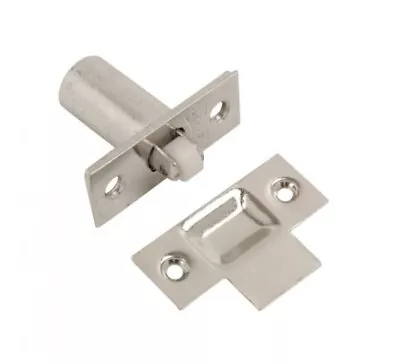 £4.99 • Buy NICKEL Adjustable Roller Catch Mortice Door Spring Ball Latch & Strike Plate