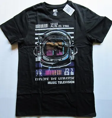 MTV ~ Music Television 12:00 August 1 1981 ~ Medium Black ~ Size M ~ T Shirt • $14.18