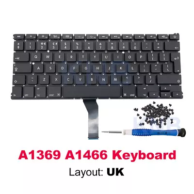 New For MacBook Air 13  A1369 A1466 UK Keyboard With Screw Tool 2011-2017 Years • $17.88