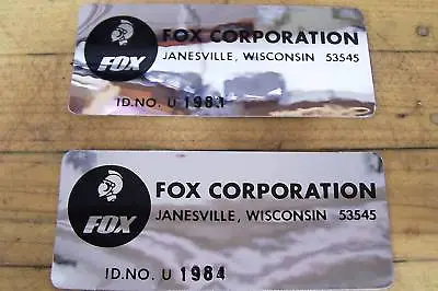 Vintage NOS Fox Minibike Go Kart 2 ID Identification Serial Number Stickers Tag • $11.99