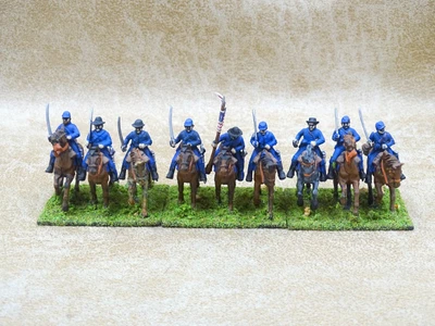 £22 • Buy 28mm ACW UNION CAVALRY X9 Painted American Civil War 02598