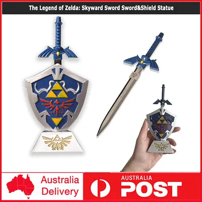 The Legend Of Zelda: Skyward Sword Sword&Shield Statue Model Pendant Toy Gift • $29.80