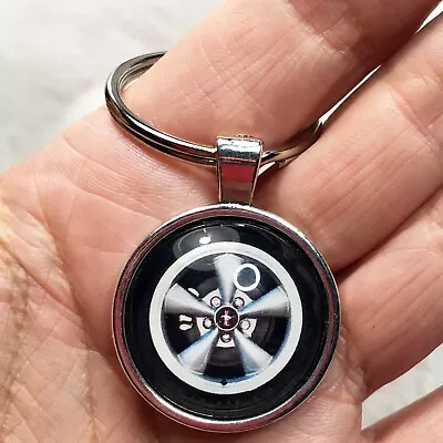 Vintage Ford Mustang Racing Wheel Tire Keychain Reproduction • $12.95