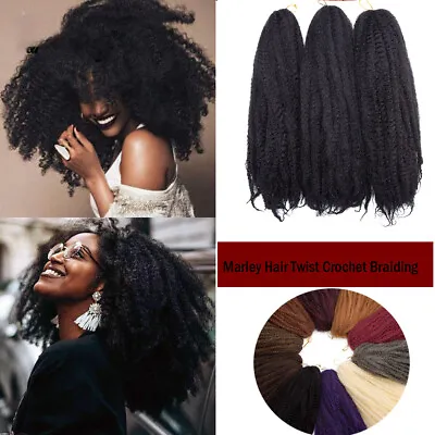 18in Afro Kinky Curly Black Marley Hair Twist Crochet Braiding Hair Extensions • $11.50