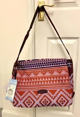 £15 • Buy NEW W/ Tag: FRENZY Cabin-approved Bag With Bottle Holder Purple/Pink Geometrics