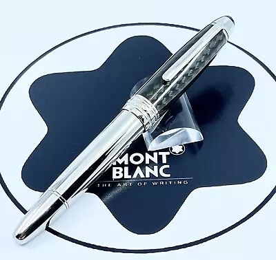 Montblanc Meisterstuck Solitaire Carbon Steel Le Grand Fountain Pen W 18k M Nib. • $1100