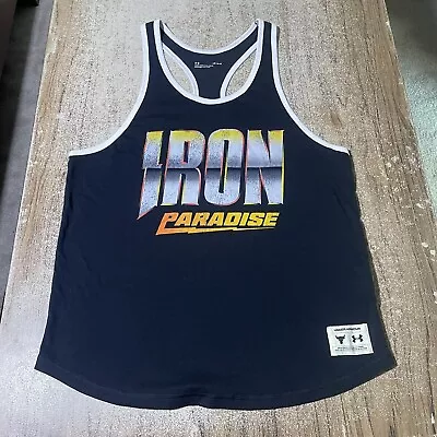 Under Armour Project Rock Iron Paradise Racerback Tank Top Shirt Size L #29959 • $17.99