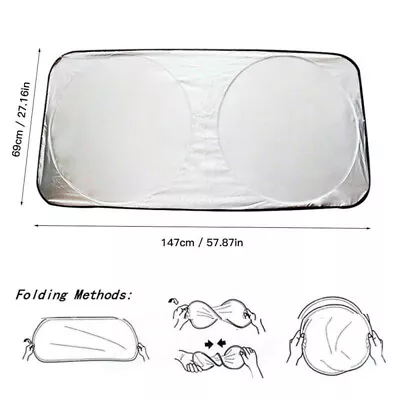 150cm Car Front Window Visor Windshield Block Sun Shade Sunshade Sunscreen Cover • $7.01