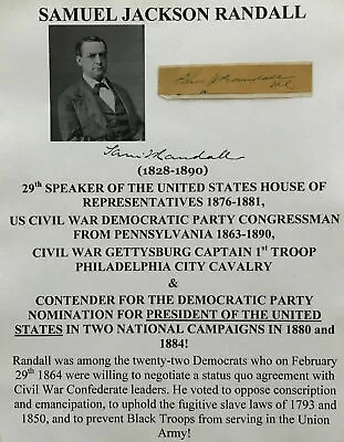 1863 Civil War Anti-emancipate Pa Gettysburg Union Captain Congress Vp Candidate • $119.99