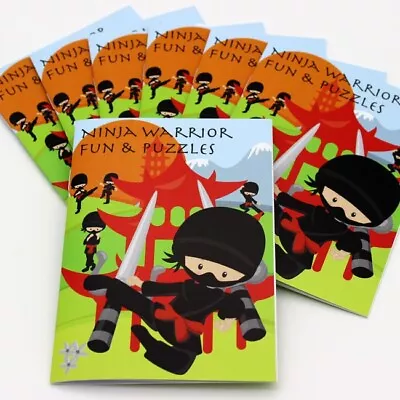 20 Ninja Activity Booklets A6 Party Bag Fillers Puzzle Book Prizes Made In UK • £12