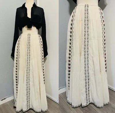 $69.99 • Buy ZARA NWT Long Embroidered Maxi Skirt Size: XS-S