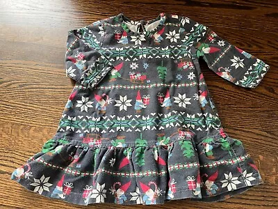 Toddler Girl's HANNA ANDERSSON Size 80/85 (2T) Holiday Flannel Pajama Nightgown • $6.99