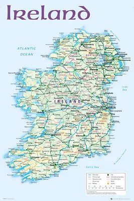 $11.99 • Buy Map Of Ireland - Poster / Print (Eire) (Size: 24  X 36 )