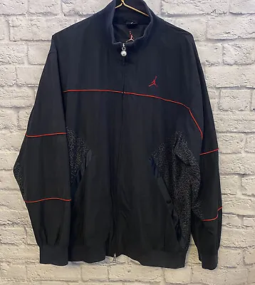 $70.35 • Buy Nike Air Jordan Vintage Retro Cement 3’s Men Jacket Bred Sz XL Black Red Bull’s