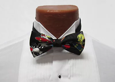 Mens Looney Tunes Characters Black Bow Tie Cruise Prom Costume • $16.06