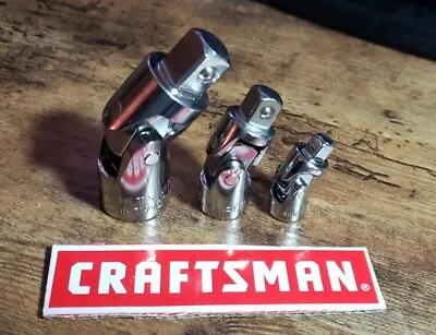 CRAFTSMAN  3 Pc Ratchet Wrench Universal Joint Flex Socket Set • $15.75