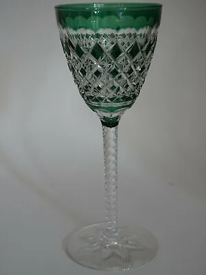 $140 • Buy Vintage Roemer Wine Glass Crystal Val St Lambert Gevaert Carlton Green 
