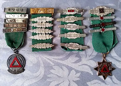 Vintage Safe Driving Medals & Ribbon Bars 1954-1975  5 15 & 20 Year Service • £15