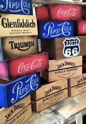 Wooden CrateJD Crate Beer Crate Man Cave Coke Cola Pepsi Made To Order • £19.99